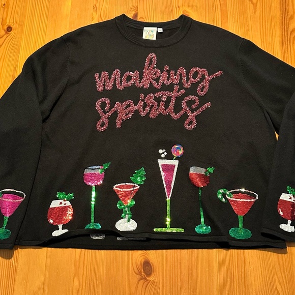 Queen of Sparkles Holiday Sweater - Picture 1 of 5